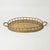 Mid 20th Century Large Vintage Brass Oval Bamboo Tray With Handles Decorative Serving Tray For Sale - Image 5 of 11