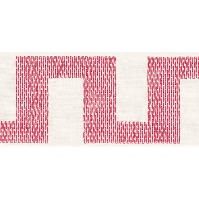 A charmingly relaxed linen tape with a geometric pattern that looks hand-stitched. Sold as a 2-yard minimum. Horizontal...