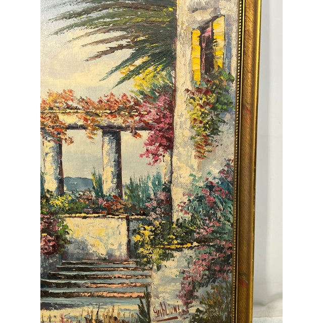 Mid Century Italian Impressionist Marina Landscape by Griblioni For Sale In New York - Image 6 of 12