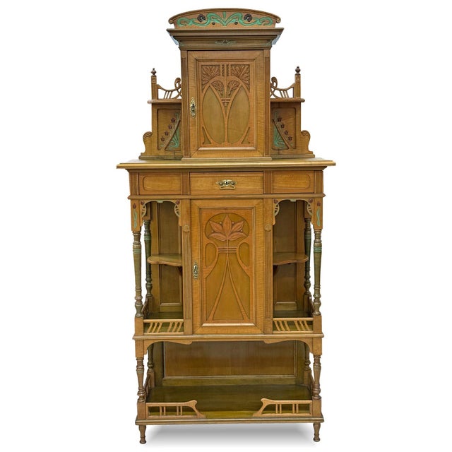 An Art Nouveau vertico cabinet dating from circa 1900–1910, representing a refined example of decorative furniture from...