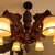 Antique Black Forest Gothic Revival Carved Wood Chandelier with Gargoyles and Mascarons, 1940s For Sale - Image 12 of 17