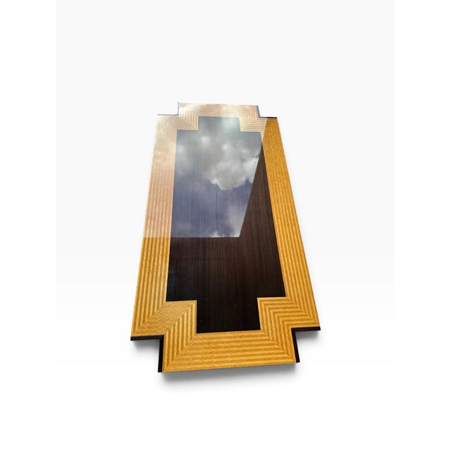Black 1980s Leon Rosen for the Pace Collection Postmodern "Medina" Mixed Wood Coffee Table For Sale - Image 8 of 14