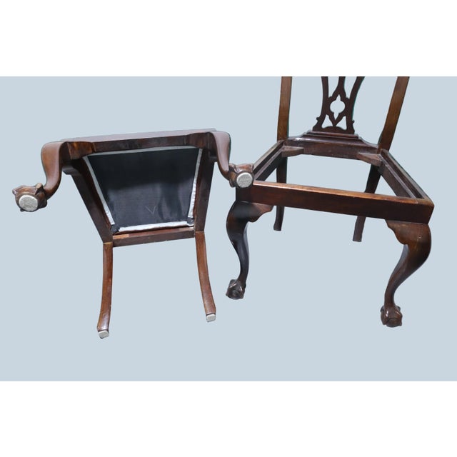 Ten Chippendale Style Clawfoot 19th Century Dining Chairs For Sale - Image 12 of 16