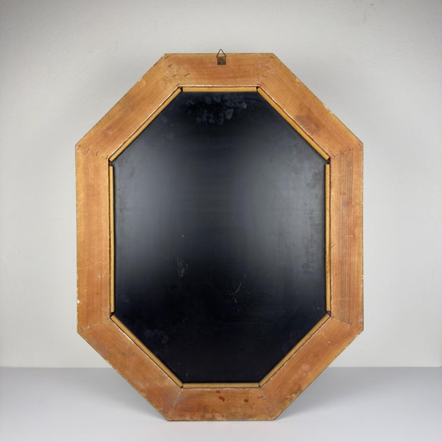 Vintage Large Wooden Wall Mirror, Italy, 1930s For Sale - Image 14 of 18
