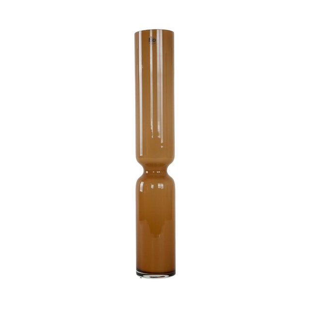 Brown Vintage Danish Glass Vase from BoConcept, 1980s For Sale - Image 8 of 8