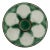 1920s Antique French Longchamp Majolica Green and White Oyster Plate For Sale