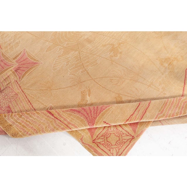 Pink Doris Leslie Blau 1900s Viennese Art Nouveau Rug For Sale - Image 8 of 9