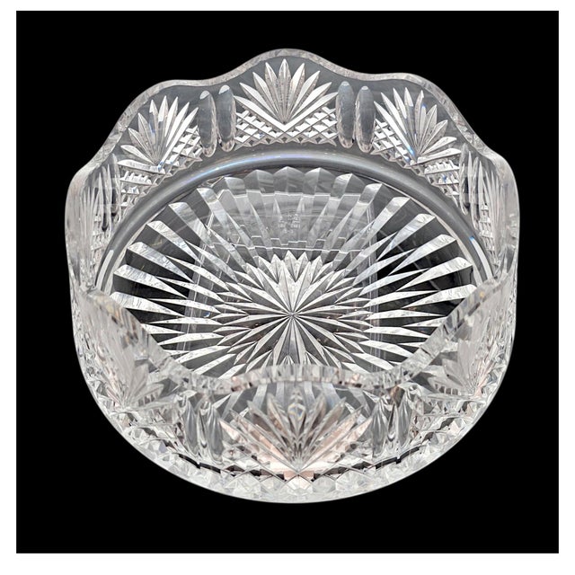 Late 20th Century Signed Waterford Master Cutter Heavy Crystal Centerpiece Bowl For Sale - Image 11 of 16