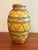 Moroccan Antique Moroccan Ceramic Vase Maize Yellow With Metal Moorish Filigree Overlay For Sale - Image 3 of 7