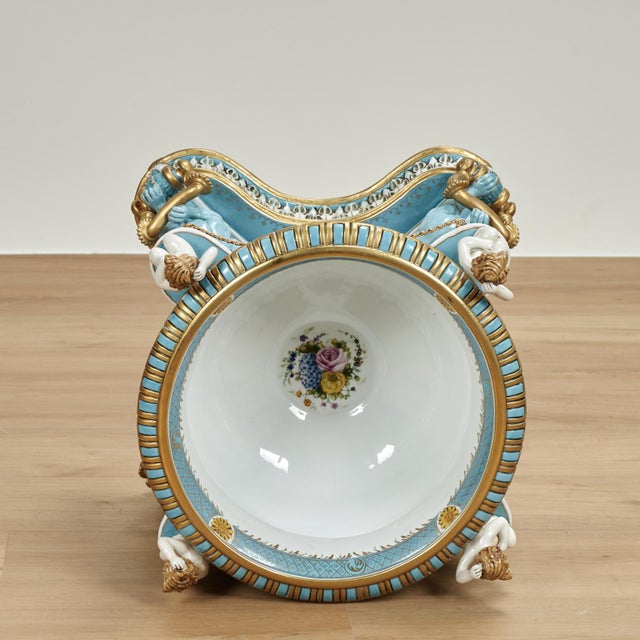 Antique French Porcelain Centerpiece or Bowl For Sale - Image 10 of 14