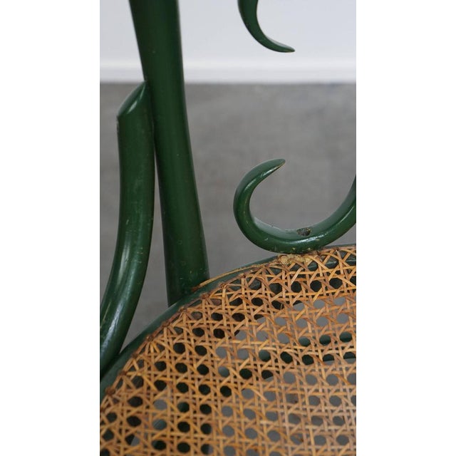 Beige Vintage Bistro Chairs with Matted Wicker Seats, Set of 2 For Sale - Image 8 of 12