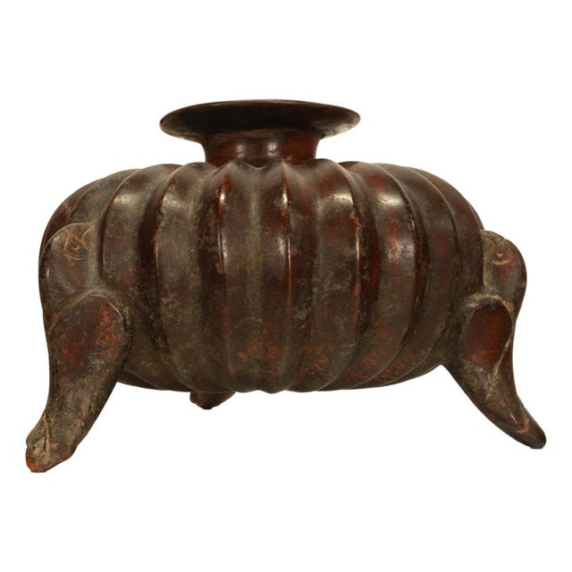 Ancient Pre-Columbian Colima Redware Ceramic Gourd Vessel Circa 100 Bc Ex-Museum For Sale In Portland, OR - Image 6 of 15