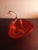 Vintage Crackled Red Art Glass Heart Shaped Swan Figurine Catchall For Sale In Dallas - Image 6 of 8