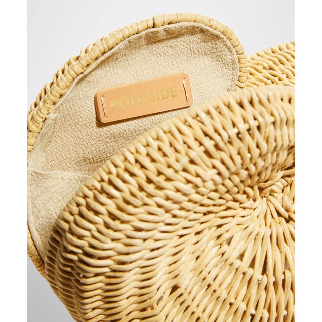 2026 Summer Poolside Natural the Anna Conch Shell Wicker Shoulder Bag Gold Chain For Sale - Image 10 of 11