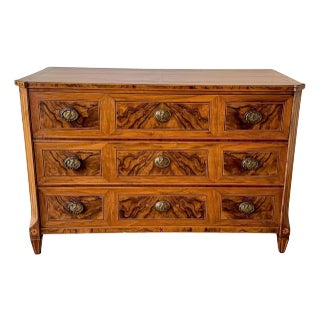 18th Century Louis XVI Burl Walnut Commode For Sale