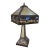 1920s Antique Meyda Arts & Craft Camel Mission Pyramid Egypt Slag Glass 3 Switch Lamp For Sale