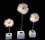 Contemporary Late 20th Century Graduated Selenite Flowers With Lavender Quartz Center- Set of 3 For Sale - Image 3 of 8