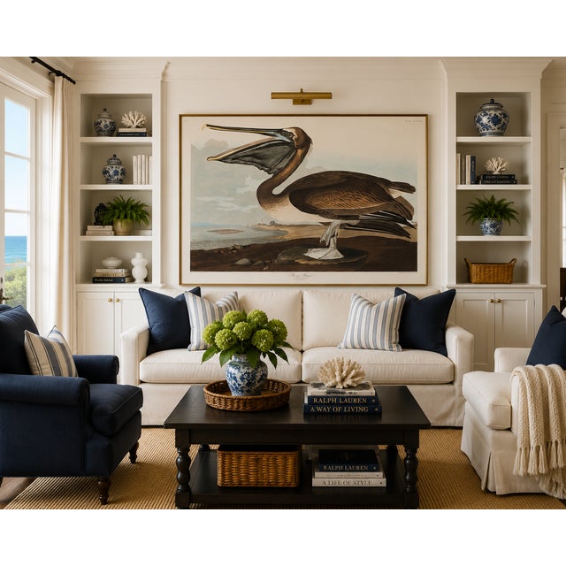 Illustration Brown Pelican, Vintage Art Print Reproduction From Birds of America by John James Audubon, 60" X 40" For Sale - Image 3 of 10