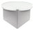 Alwa One Big Side Table with White Top & Brushed Stainless Steel Base by Sebastian Herkner for Pulpo For Sale