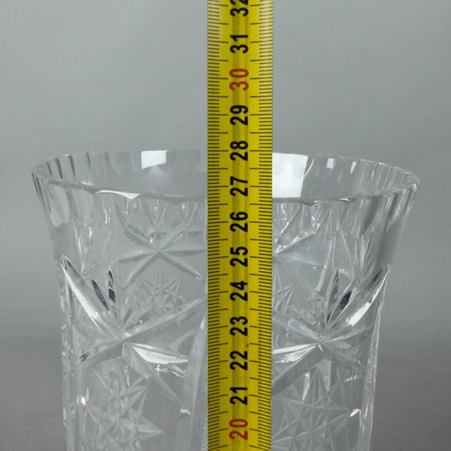 Vintage Bohemian Crystal Vase, 1960s For Sale - Image 10 of 11
