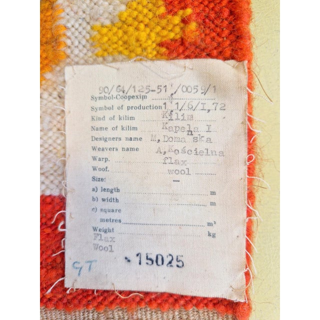 Vintage Chapel Kilim by Maria Domanska for Wawel Broste Kobe, Denmark, 1960s For Sale - Image 9 of 10