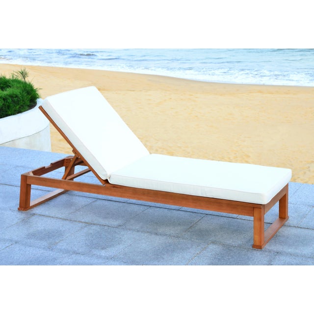 Contemporary Sunlounger in Natural & Beige For Sale In Philadelphia - Image 6 of 7