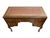Antique Writing Desk with Leather Inlay and Cabriole Legs on Castor Wheels For Sale - Image 4 of 4