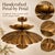 HANDMADE BRASS LOTUS CEILING LIGHT Sculptural Floral Lighting | Antique Brass Finish | Luxury Handmade Ceiling Fixture...