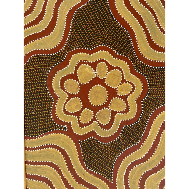 1980s Dacou, Women Ceremony Aboriginal Dot Artworks, 1980s, Paintings on Canvases, Set of 2 For Sale - Image 5 of 9