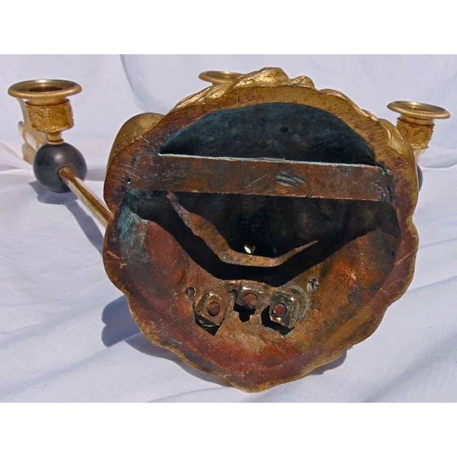 Metal Russian First Empire Period Ormolu Sconces- Pair For Sale - Image 7 of 8