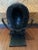 Metal Vintage Art Deco Bust Sculpture on Metal Stand For Sale - Image 7 of 8