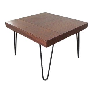 1970s Mid-Century Modern Accent Table With Hair Pin Legs For Sale