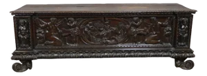 Walnut 19th Century Walnut Cassone Chest