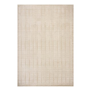 Chris Loves Julia x Loloi Calvin Ivory / Oatmeal 5'-3" x 7'-6" Area Rug For Sale