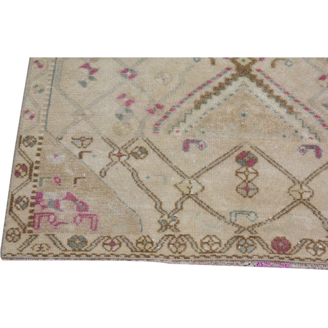Vintage Turkish Hand Knotted Wool Rug, 2'8''x8' For Sale - Image 4 of 4