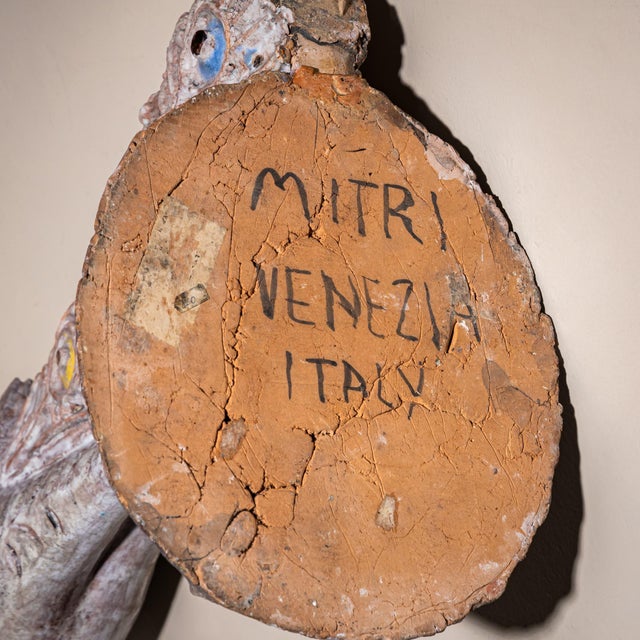 Terracotta Peacock by Mitri Giovan Battista (1915–2000), Venice, Italy, 1950s For Sale - Image 10 of 10