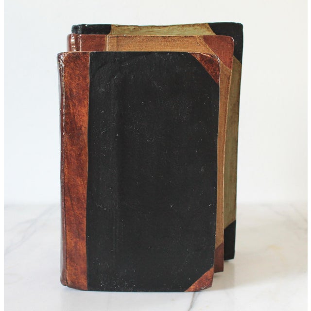 Vintage Faux Leather Books Bookend For Sale In Milwaukee - Image 6 of 9