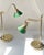 Vintage Scandinavian Bankers Desk Table Lamps in Brass and Green Glass, 1990s, Set of 2 For Sale - Image 10 of 12