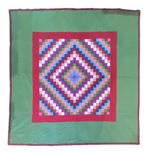 1930s Amish Wool Sunshine and Shadow Quilt Lancaster Co., Pa.