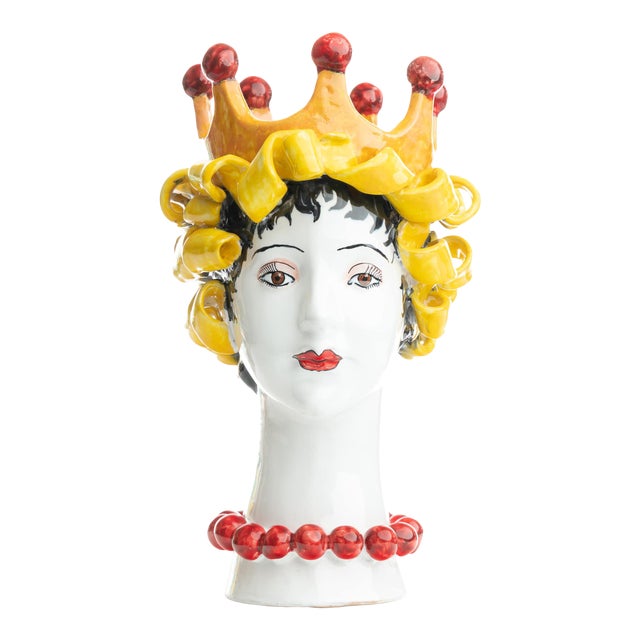 Sculpture with Crown, Ceramiche D'arte Dolfi For Sale