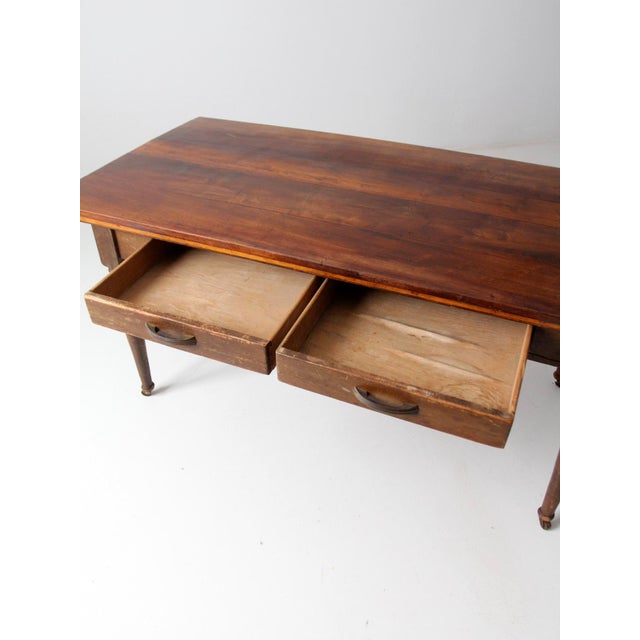 Antique Wooden Table With Drawers Chairish