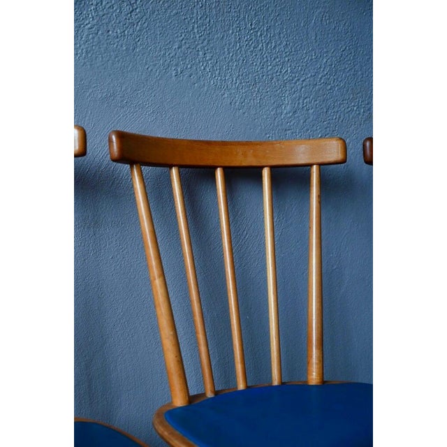Mid-Century Compass-Legged Chairs with Spindles, Set of 6 For Sale - Image 17 of 18