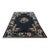 1890s Navy Blue Dragon Medallion Antique Chinese Ningxia Carpet Wool Knotted Rug For Sale