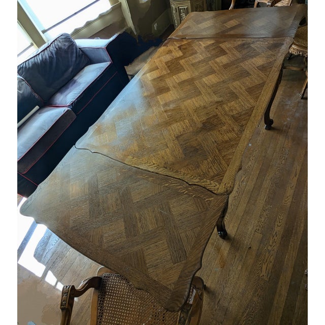 Louis XV Style Table With 2 Built in Leaves For Sale - Image 4 of 5