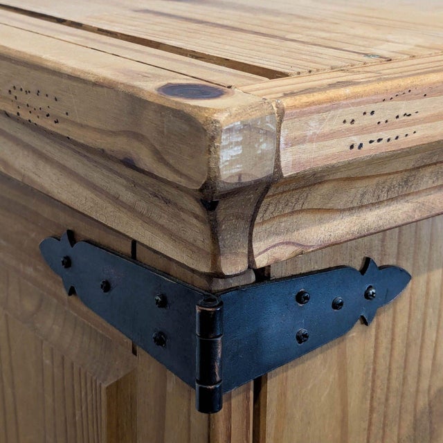 Wood Pier 1 Imports Wooden Armoire For Sale - Image 7 of 11