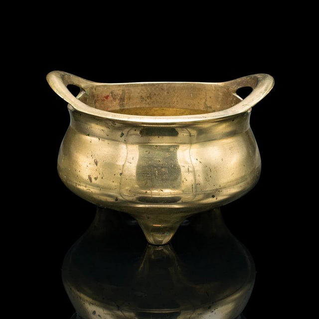 Victorian 1900's Victorian Antique Incense Burner Oriental Brass Censer For Sale - Image 3 of 9