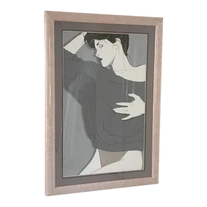 1980s Vintage Patrick Nagel Serigraph, Framed