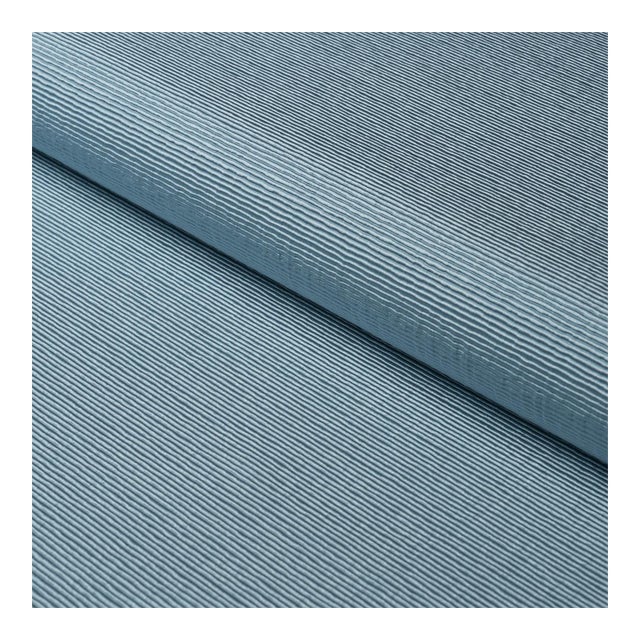Sample - Schumacher Eisenhower Faille Fabric In Blue For Sale
