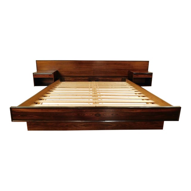 Westnofa Danish Modern Rosewood California King Platform Bed & Floating