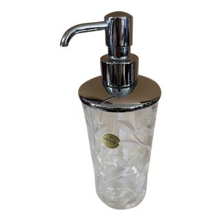 Three Piece Set Labrazel Crystal Vine Collection Soap Dispenser Tray Canister For Sale